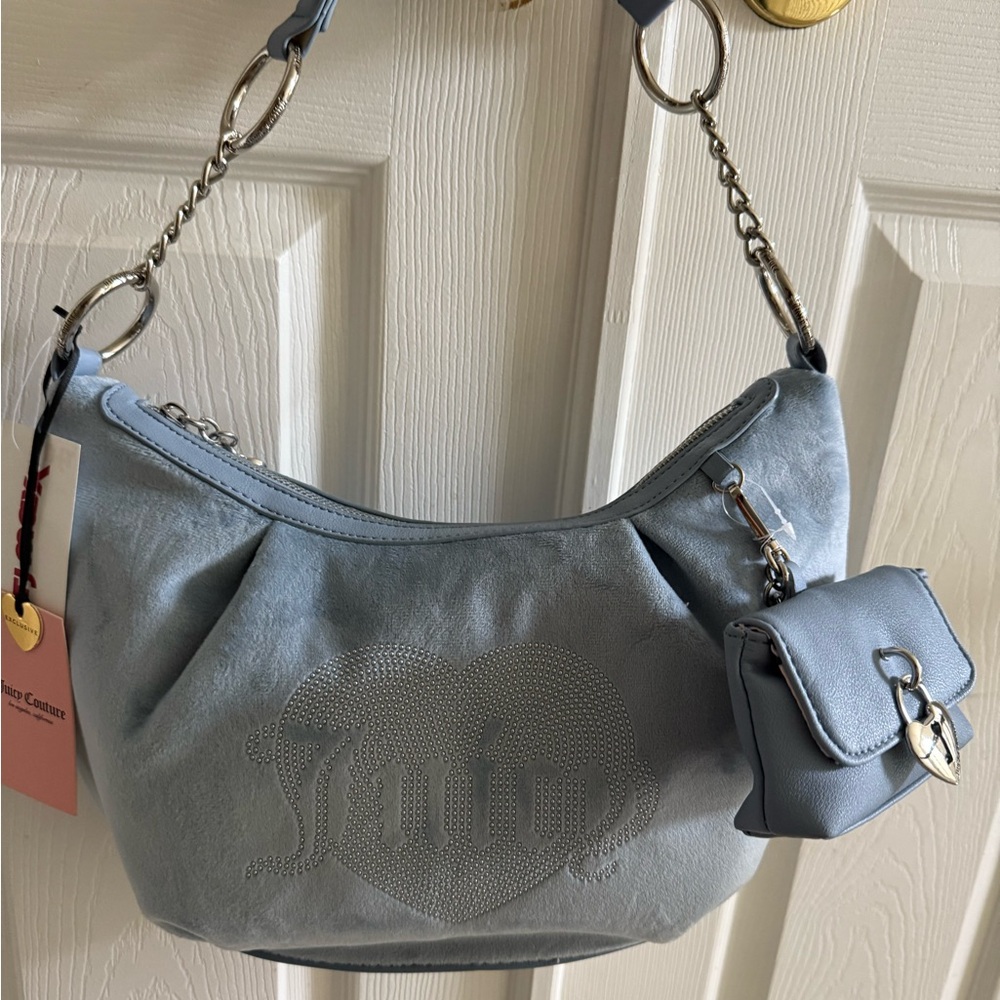 Juicy Couture Queen Couture Hobo Dusty Blue bag